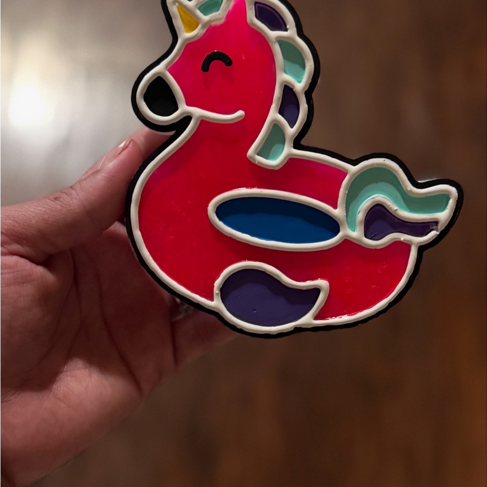 Colorful Unicorn Pool Float Freshie Cucumber Melon scent